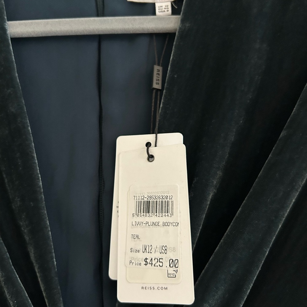 Reiss Black and Gray Midi Dress - Picture 5 of 6